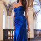 Strapless Sweetheart Leg Slit Gown By Ladivine J884 - Women Evening Formal Gown - Special Occasion