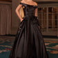 Organza Off The Shoulder Neckline Gown by Cinderella Divine J885 - Special Occasion