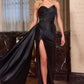 Sequin One Shoulder Neckline Gown By Ladivine J887 - Women Evening Formal Gown - Special Occasion