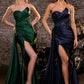 Sequin One Shoulder Neckline Gown By Ladivine J887 - Women Evening Formal Gown - Special Occasion