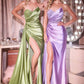 Sequin One Shoulder Neckline Gown By Ladivine J887 - Women Evening Formal Gown - Special Occasion