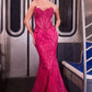 Sequin Strapless Sweetheart Neck Gown By Ladivine J888 - Women Evening Formal Gown - Special Occasion