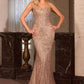 Sequin Strapless Sweetheart Neck Gown By Ladivine J888 - Women Evening Formal Gown - Special Occasion