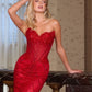 Sequin Strapless Sweetheart Neck Gown By Ladivine J888 - Women Evening Formal Gown - Special Occasion