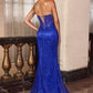 Sequin Strapless Sweetheart Neck Gown By Ladivine J888 - Women Evening Formal Gown - Special Occasion