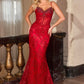 Sheer Corset Sweetheart Neckline Gown By Ladivine J889 - Women Evening Formal Gown - Special Occasion