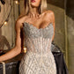 Glitter Sweetheart Neckline Gown By Ladivine J890 - Women Evening Formal Gown - Special Occasion