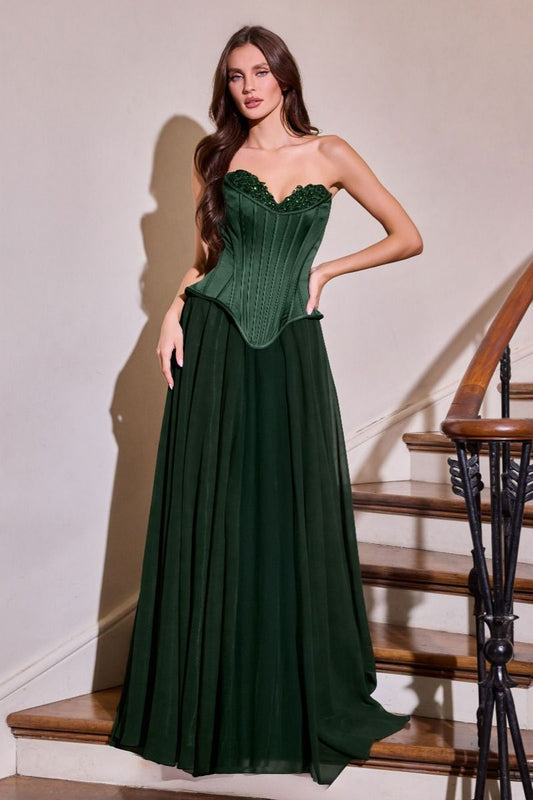 Sweetheart Neckline A-Line Gown By Ladivine J891 - Women Evening Formal Gown - Special Occasion/Curves