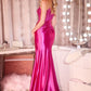 Luxe Satin Sweetheart Neckline Gown By Ladivine J899 - Women Evening Formal Gown - Special Occasion