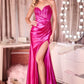 Luxe Satin Sweetheart Neckline Gown By Ladivine J899 - Women Evening Formal Gown - Special Occasion