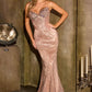 Embellishment Strapless Sheath Gown By Ladivine J903 - Women Evening Formal Gown - Special Occasion