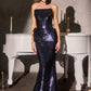 Fully Sequin Strapless Neckline Gown By Ladivine J905 - Women Evening Formal Gown - Special Occasion
