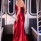 Liquid Satin Asymmetric Neck Gown By Ladivine J906 - Women Evening Formal Gown - Special Occasion/Curves