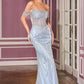 Off The Shoulder Sheath Gown By Ladivine J908 - Women Evening Formal Gown - Special Occasion