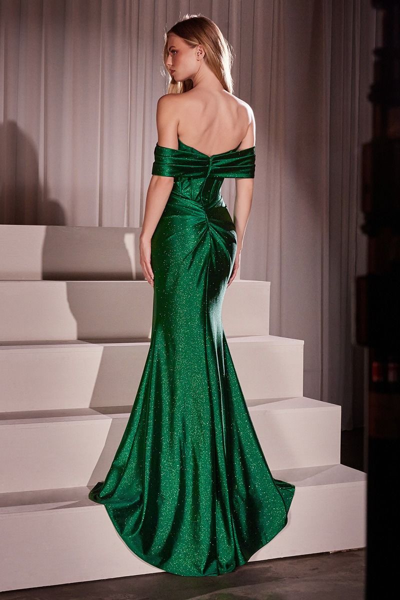 Off The Shoulder Sweetheart Neckline Gown By Ladivine KV1115 - Women Evening Formal Gown - Special Occasion