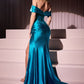 Off The Shoulder Sweetheart Neckline Gown By Ladivine KV1115 - Women Evening Formal Gown - Special Occasion