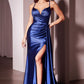 Fit & Flare V-Neckline Thin Straps Gown By Ladivine KV1119 - Women Evening Formal Gown - Special Occasion/Curves