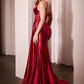 Fit & Flare V-Neckline Thin Straps Gown By Ladivine KV1119 - Women Evening Formal Gown - Special Occasion/Curves