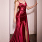 Fit & Flare V-Neckline Thin Straps Gown By Ladivine KV1119 - Women Evening Formal Gown - Special Occasion/Curves
