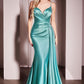 Fit & Flare V-Neckline Thin Straps Gown By Ladivine KV1119 - Women Evening Formal Gown - Special Occasion/Curves