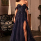 Sweetheart Layered Tulle A-Line Gown By Ladivine KV1126 - Women Evening Formal Gown - Special Occasion