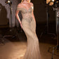 Crystal Fit & Flare Mermaid Gown By Ladivine KV1130 - Women Evening Formal Gown - Special Occasion