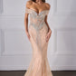 Crystal Fit & Flare Mermaid Gown By Ladivine KV1130 - Women Evening Formal Gown - Special Occasion