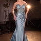 Strapless Sweetheart Neckline Gown By Ladivine KV1132 - Women Evening Formal Gown - Special Occasion