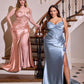 Sweetheart Neckline Thigh-High Slit Gown By Ladivine KV1132C - Women Evening Formal Gown - Curves