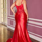 Sweetheart Neckline Thigh-High Slit Gown By Ladivine KV1132C - Women Evening Formal Gown - Curves