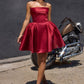 Strapless Straight Neckline Short Dress By Ladivine KV1133 - Women Evening Formal Gown - Special Occasion