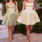 Strapless Straight Neckline Short Dress By Ladivine KV1133 - Women Evening Formal Gown - Special Occasion