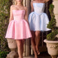 Strapless Straight Neckline Short Dress By Ladivine KV1133 - Women Evening Formal Gown - Special Occasion