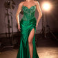 Strapless Sweetheart Neckline Sheath Gown By Ladivine KV1136 - Women Evening Formal Gown - Special Occasion