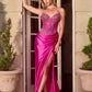 Strapless Sweetheart Neckline Sheath Gown By Ladivine KV1136 - Women Evening Formal Gown - Special Occasion