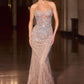 Crystal & Sequin Mermaid Gown By Ladivine KV1137 - Women Evening Formal Gown - Special Occasion