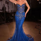 Strapless Sweetheart Mermaid Gown By Ladivine KV1139 - Women Evening Formal Gown - Special Occasion