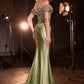 Crystal & Sequin Leg Slit Gown By Ladivine KV1140 - Women Evening Formal Gown - Special Occasion