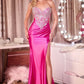 Strapless Bodice Leg Slit Gown By Ladivine KV1142 - Women Evening Formal Gown - Special Occasion