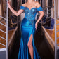 Off Shoulder Neckline Mermaid Gown By Ladivine KV1144 - Women Evening Formal Gown - Special Occasion