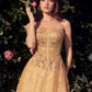 Strapless Embroidered A-Line Formal Evening Gown by Andrea & Leo Couture - MA104 - Special Occasion/Curves