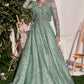 Strapless Embroidered A-Line Formal Evening Gown by Andrea & Leo Couture - MA104 - Special Occasion/Curves