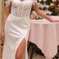 Off The Shoulder Sequin Bridal Gown by Ladivine CD0203W