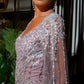 Glitter Long Sleeve Mermaid Gown By Ladivine CD864 - Women Evening Formal Gown - Special Occasion/Curves