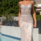 Embellished Strapless Mermaid Gown by Cinderella Divine CD847 - Special Occasion/Curves