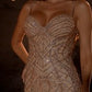 Fully Embellished Fit & Flare Gown by Cinderella Divine CD828 - Special Occasion/Curves