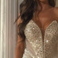 Beaded Fitted Strapless Plunging V-Neckline Gown By Ladivine CD0216 - Women Evening Formal Gown - Special Occasion