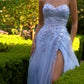 Strapless Sweetheart A-line Leg Slit Formal Evening Gown by Andrea & Leo Couture - A1339 - Special Occasion