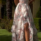 Floral Sweetheart Neckline Leg Slit Formal Evening Gown by Andrea & Leo Couture - A1336 - Special Occasion/Curves