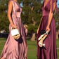 Satin V-Neckline A-Line Gown by Cinderella Divine 7499 - Special Occasion/Curves